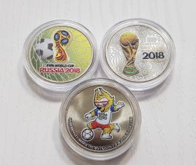 25 рублей ФИФА 3шт - 1,2,3 выпуски. ЦВЕТНАЯ ЭМАЛЬ №3