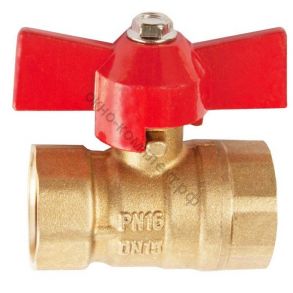 КРАН  шар. !ЖЕЛТЫЙ! AQUALINK1/2" ВР-ВР БАБОЧКА