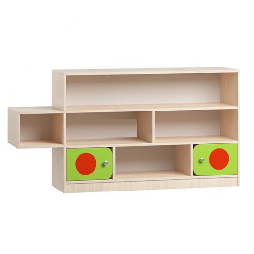 РСН-0183 Стеллаж для игрушек "Вагон к паровозу" (1400х340х720 мм)