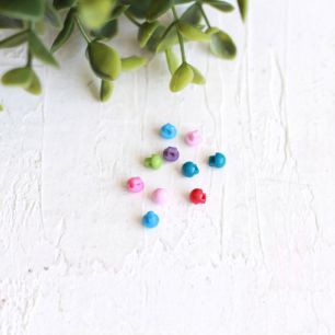 Набор мини пуговиц для творчества, Микс на петельке, 10 шт., 5 мм.
