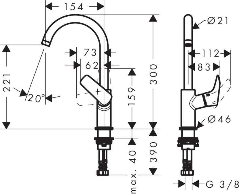 Смеситель Hansgrohe Logis для раковины 71131000 ФОТО