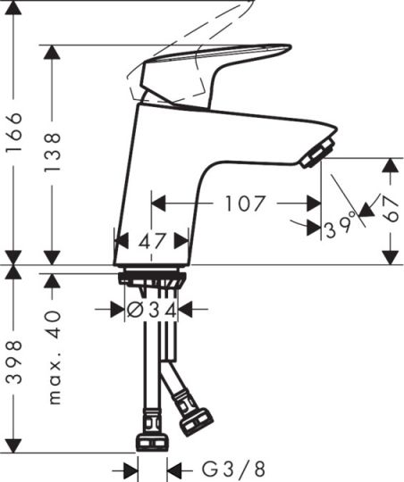 Смеситель Hansgrohe Logis 71077000 ФОТО