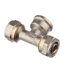 МП Тройник T20х1/2"х20 2 цанги/ГАЙКА "AQUALINK"