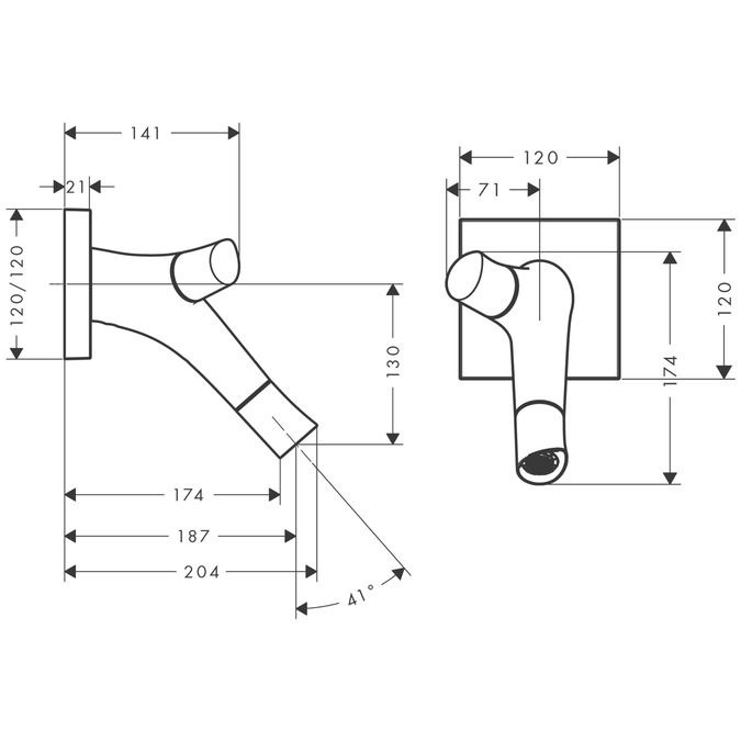 Смеситель Hansgrohe AXOR Starck Organic для раковины 12015000 ФОТО