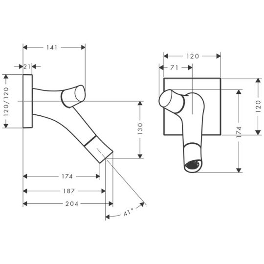 Смеситель Hansgrohe AXOR Starck Organic для раковины 12015000 ФОТО