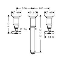 Смеситель Hansgrohe AXOR Montreux для раковины 16532000 схема 1