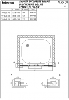 Душевая дверь в нишу Kolpa San SQ LINE TV4D/S схема 2