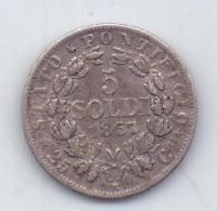 5 сольди 1867 года AUNC Ватикан Италия