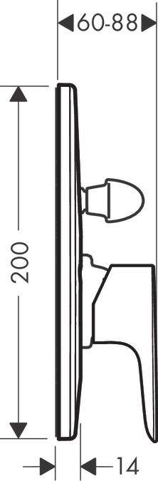 Смеситель Hansgrohe Talis E для ванны/душа 71746000 ФОТО