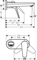 Смеситель Hansgrohe Novus для раковины 71127000 схема 1