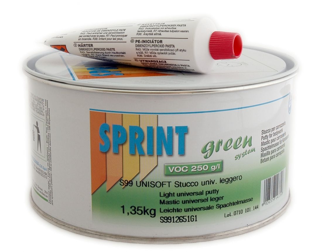 Sprint S99 Шпатлевка облегченная белая Unisoft, 3,85л.