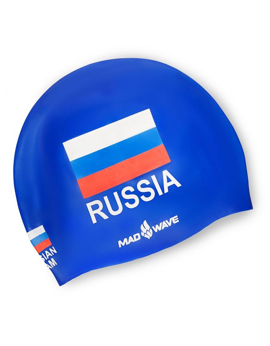 Шапочка для плавания силиконовая Mad Wave Print Russian Team