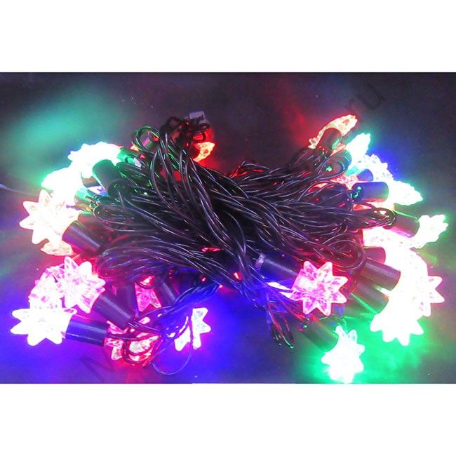 Электрическая гирлянда фигур 40л LED 8реж 6м цветной МК-19099