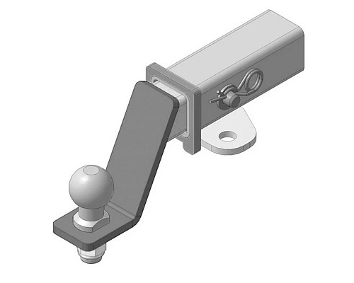 Фаркоп на Hyundai Creta 2016- без подрезки бампера. Тип шара E