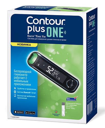 Глюкометр Контур Плюс Уан (Contour Plus One) ( Контур Плюс Ван  )