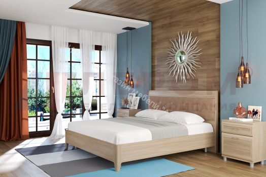 Кровать КР-2073  (1,6х2,0) с мягким изголовьем Мелисса