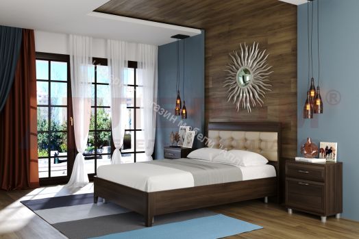 Кровать КР-2071  (1,2х2,0) с мягким изголовьем Мелисса