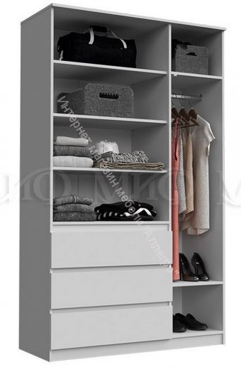 Шкаф 1200 Челси Белый глянец холодный, Белый