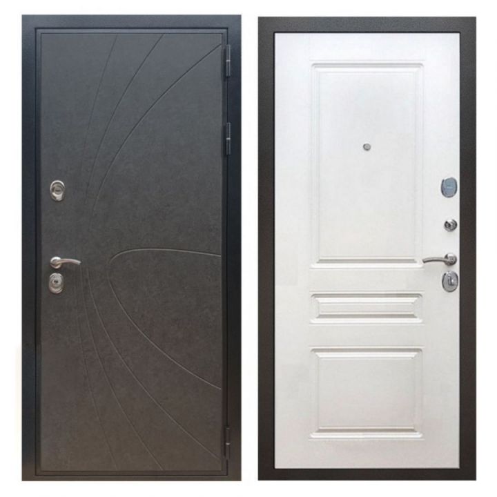Дверь входная Great Doors X248 Штукатурка Графит ФЛ-243 Белый Ясень