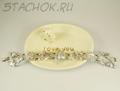 Браслет "Звездный" цвет серебра (AJC США)