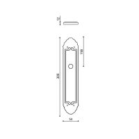 Ручка на планке Venezia Callisto PL90 WC-2. схема