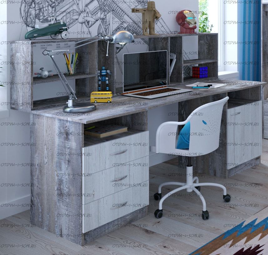 Стол письменный с надстройкой Юта (193х83х120)