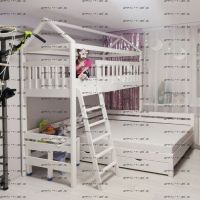 Кровать двухъярусная Домик Standard Trio