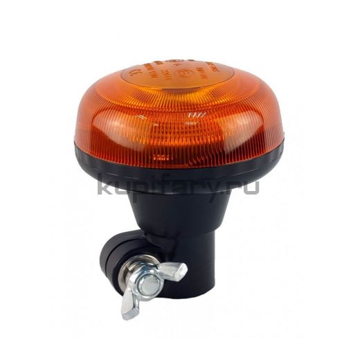 Проблесковый оранжевый маяк на кронштейне DIN Ø24мм PM128118 12V/24V