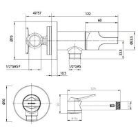 схема Bossini Paloma Brass E34007B.073