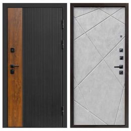 Входная дверь Termo-door Престиж BLACK Лучи бетон светлый