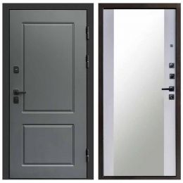 Входная дверь Termo-door Верона Грей Зеркало белый софт