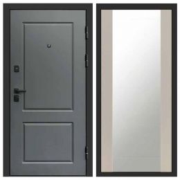 Входная дверь Termo-door Верона Грей Зеркало Слоновая Кость