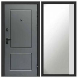 Входная дверь Termo-door Верона Грей Широкое Зеркало Фацет Белый Софт