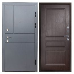 Входная дверь с терморазрывом Termo-door (Термодор) Вертикаль Grey Классик Венге Металлическая
