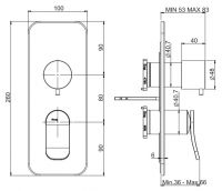 Fima carlo frattini смеситель для душа Flo F3809X6 схема 2