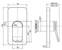 Fima carlo frattini смеситель для душа Flo F3809E1 схема 3