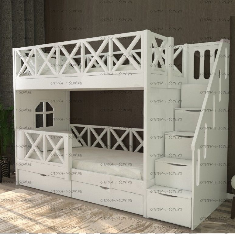 Кровать двухъярусная Домик Прованс Fairy Land