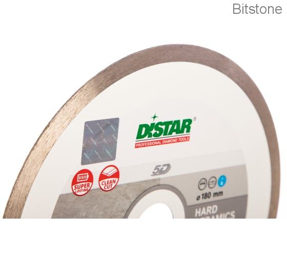 Диск алмазный сплошной DiStar Hard ceramics (керамогранит, керамик) 180мм/25,4 (11120048014)