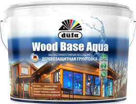 Грунт с Биоцидом для Дерева Dufa Wood Base Aqua 9л Бесцветный, без Запаха, Акриловый / Дюфа Вуд Бейс Аква