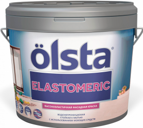 Краска Фасадная Высокоэластичная Olsta Elastomeric 2.7л Полуматовая / Ольста Эластомерик