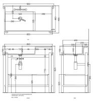 Напольный комплект мебели Cielo Plinio c ящиком 90х46 схема 2