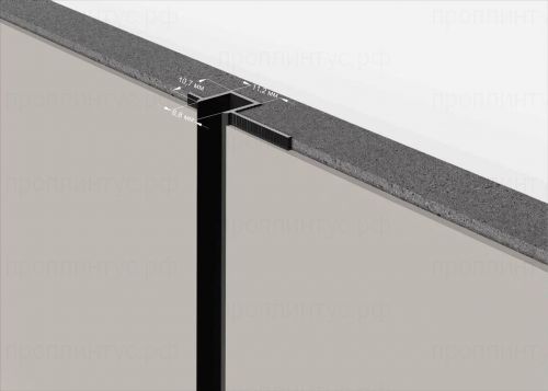 Теневая рейка Laconistiq, чёрный муар