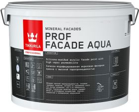 Краска Фасадная Tikkurila Prof Facade Aqua 9л Силиконовая, Глубокоматовая / Тиккурила Проф Фасад Аква