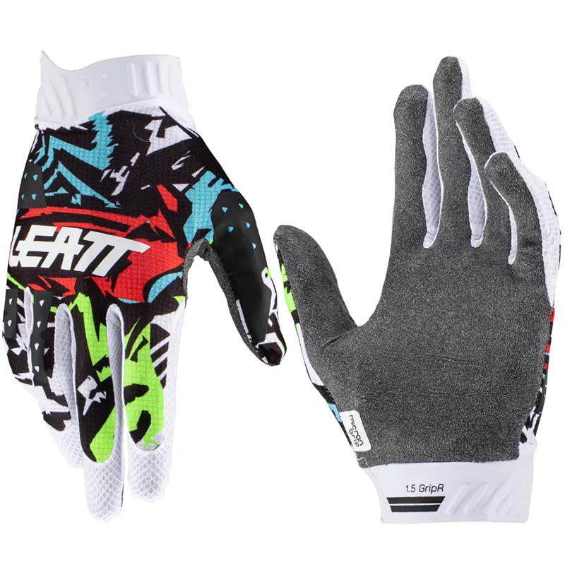 Leatt Moto 1.5 Mini/Junior Zebra перчатки для мотокросса детские