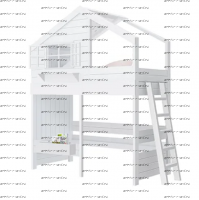 Кровать-чердак Домик Roof №8А