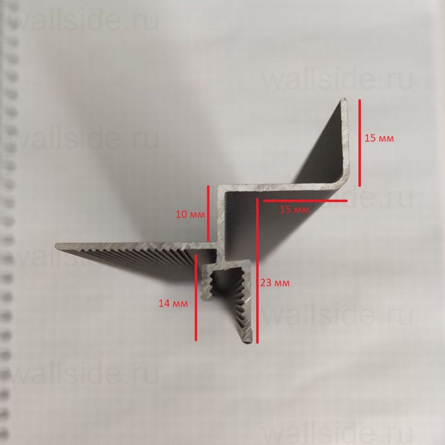 Потолочный теневой профиль Ликорн С-06.2.3 чёрный