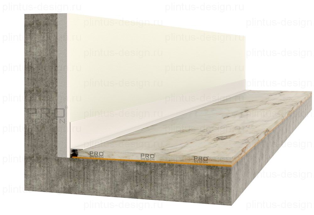 Микроплинтус Pro Design Mini L 601 белый