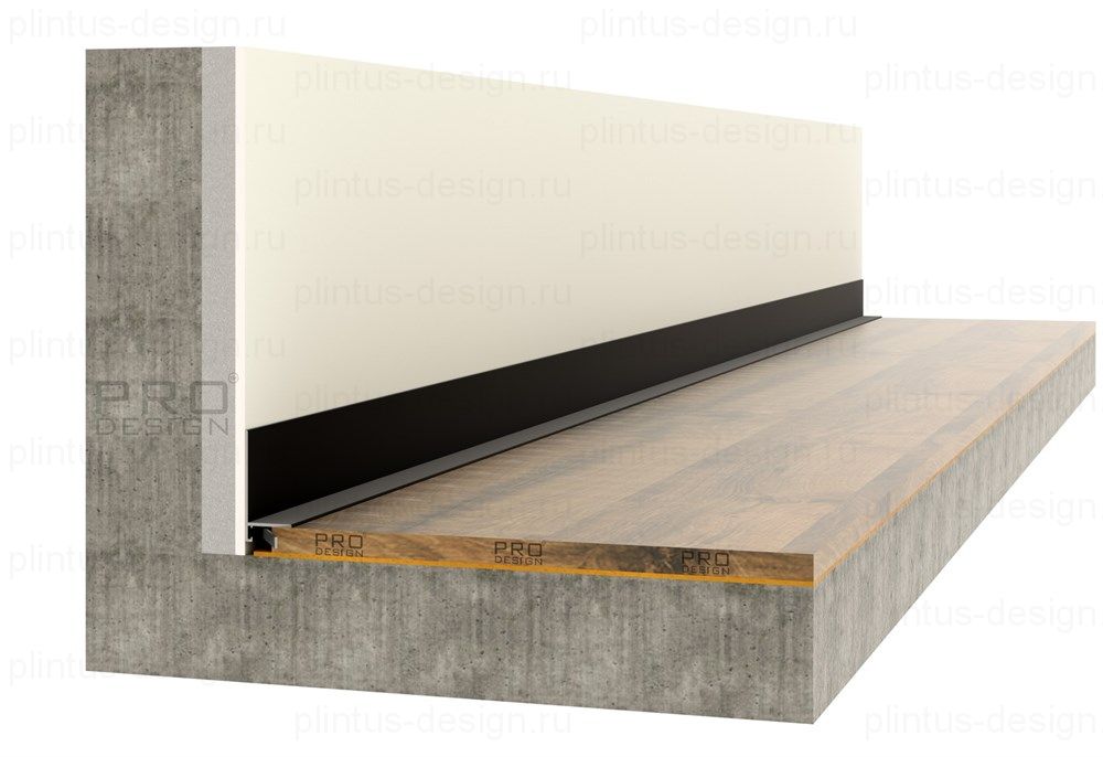 Микроплинтус Pro Design Mini L 601 чёрный