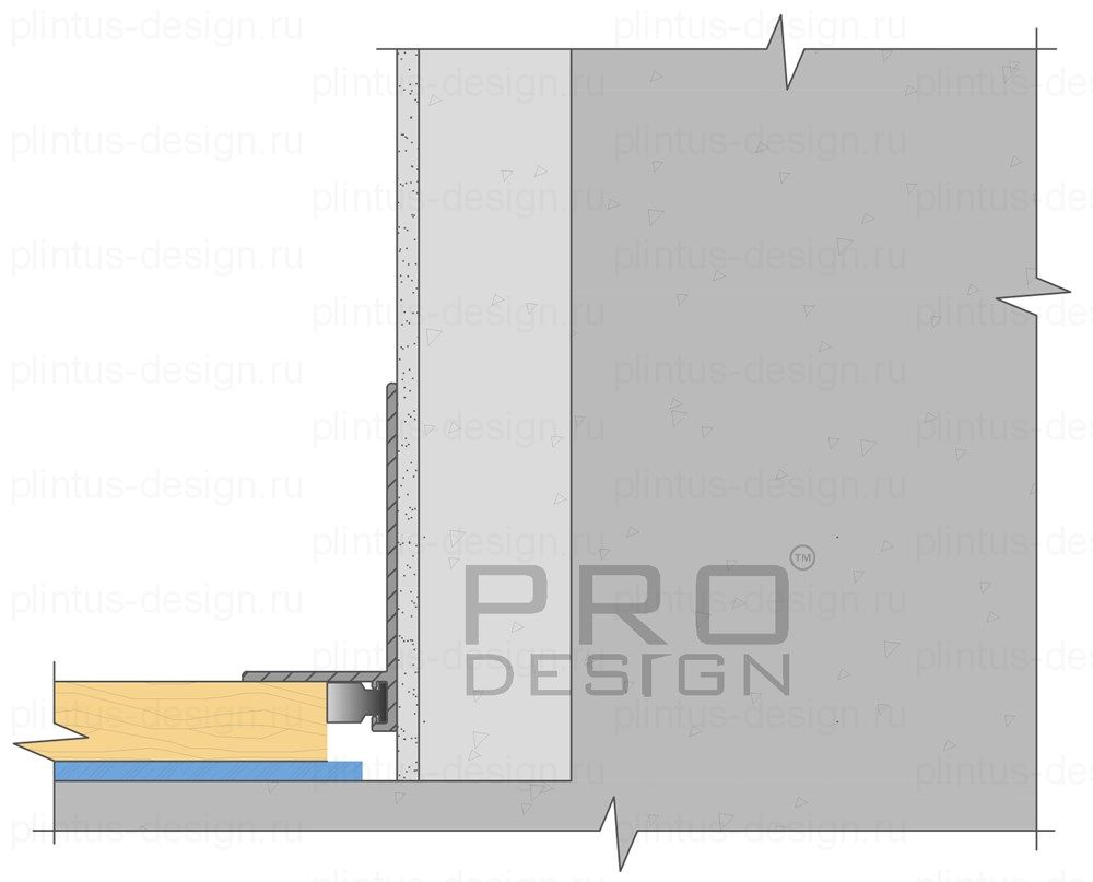 Микроплинтус Pro Design Mini L 601 шампань