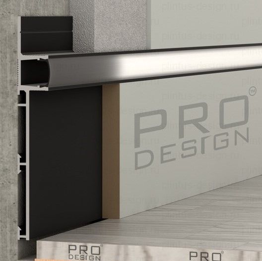 Скрытый плинтус Pro Design Combo 603 Чёрный